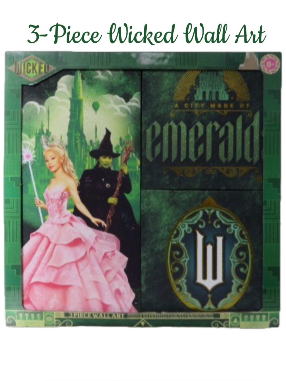 NIB Wicked 3-Piece Wall Art Set